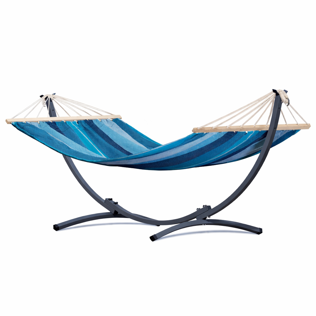 Hamac Suspendu sur Pied Solara | Kit Complet, Toile Résistante, Jardin | HAMACJARDIN