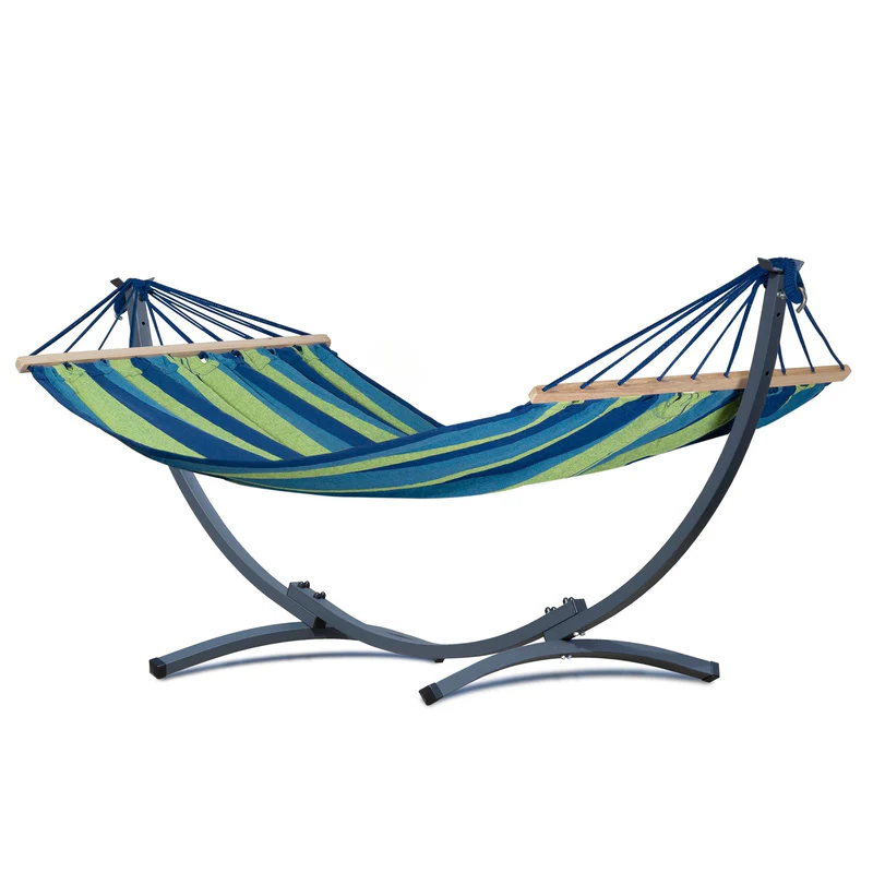 Hamac Suspendu sur Pied Solara | Kit Complet, Toile Résistante, Jardin | HAMACJARDIN
