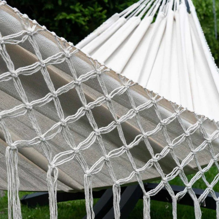 Hamac Macramé 2 Personnes Valencia | Design Bohème, Coton Artisanal | HAMACJARDIN